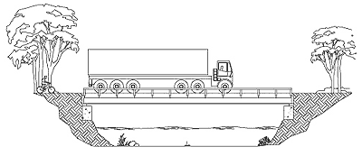 bespoke composite beam bridge diagram side view