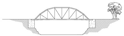 steel through truss diagram under constuction