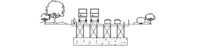 steel through truss diagram end view